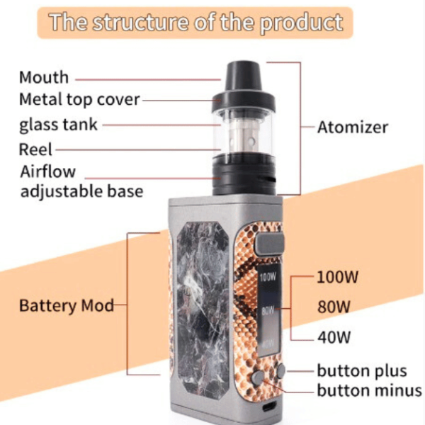 P8 Vape Electric Cigarette-100W - Image 4