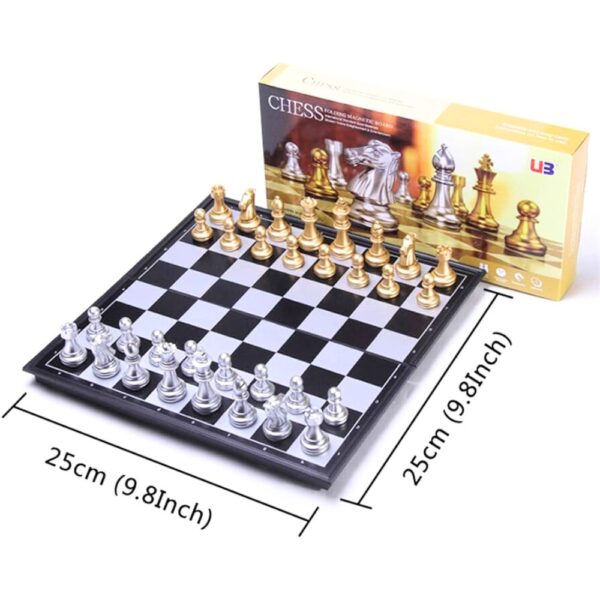 Folding Magnetic Chess Board classic set  (S SIZE) - Image 3