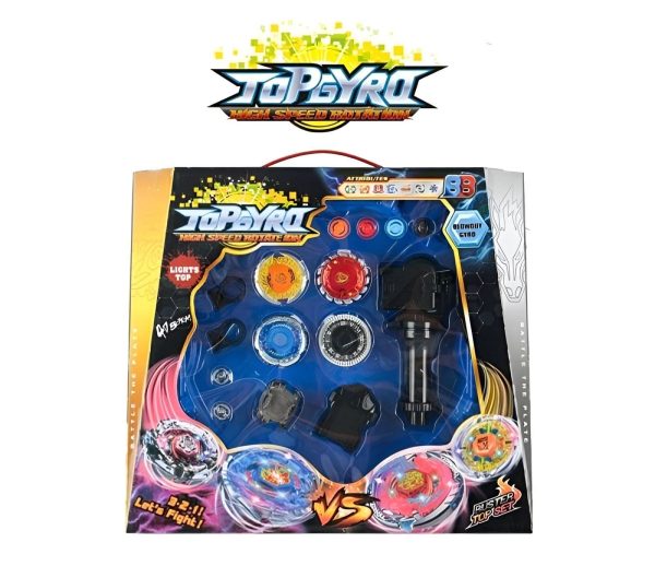 Kid's Top Gyro High-Speed Rotating Battle Set – Spinning Top Arena Game Toy