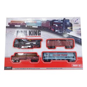 Rail King Toy Train Set – Classic Electric Railway Playset by Jitben