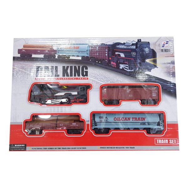 Rail King Toy Train Set – Classic Electric Railway Playset by Jitben