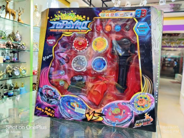 Kid's Top Gyro High-Speed Rotating Battle Set – Spinning Top Arena Game Toy - Image 2