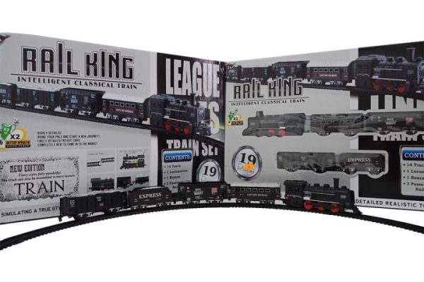 Rail King 19-Piece Electric Train Track Set – Classic Express Railway Toy with Intelligent Locomotive - Image 2