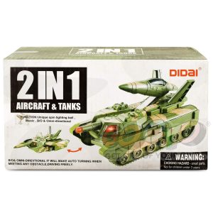 Multifunctional Electric Camouflage Deformation Tank – 2-in-1 Transforming Military Toy with Lights & Sound