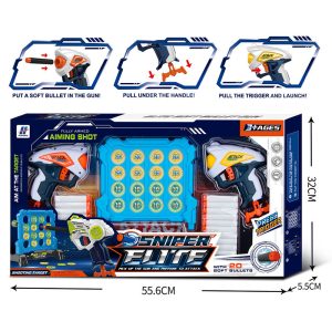 Hot Sale Soft Bullet Gun Toy Set – Safe Shooting Game Toy Gun with Soft Bullets for Kids, Fun Air Softball Gun