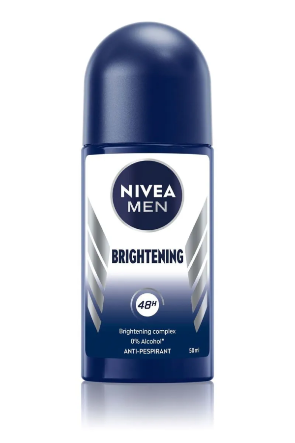 NIVEA MEN Brightening Roll-On 50 ml | 48h Anti-Perspirant & Brightening Deodorant for Men