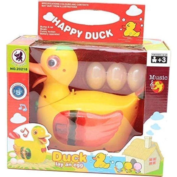 Happy Duck Lay an Egg Toy – Musical Light-Up Duck for Kids - Image 2