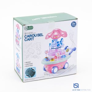 PLUSPOINT Ice Cream & Candy Cart Toy – Kids Playhouse Set with Lollipops & Sweet Treat Accessories