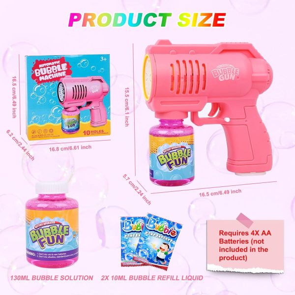 Halcyerdu Bubble Gun – Colorful Bubble Blower Toy for Kids with Easy Trigger & Endless Fun - Image 5