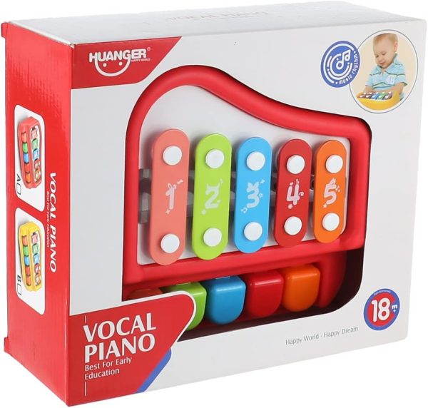 Huanger Vocal Piano – 5-Tone Musical Toy Keyboard for Kids (Multi Color)