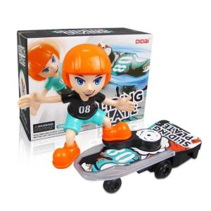 Electronic Stunt Skateboard Toy – Sliding Plate with Music & Light Effects for Kids