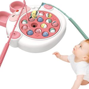 Fishing Game Play Set for Kids – Rotating Fishing Toy with Colorful Fish & Magnetic Poles