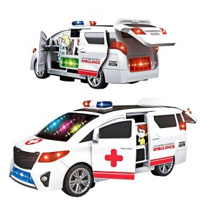 Ambulance Vehicle Toy for Kids – Emergency Rescue Car with Sound & Flashing Lights