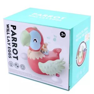 FBR Battery Operated Bump and Go Walking Parrot – Egg Laying Cygnet Toy with Lights, Sounds & Music (Multicolor)