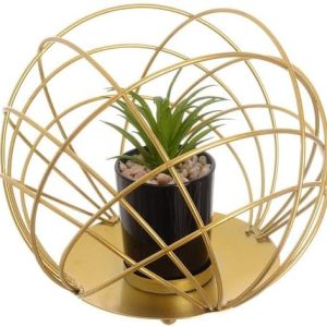 Modern Spherical Golden Metal Decorative Accent – Multipurpose Room Decor Sculpture for Home, Office & Gifts