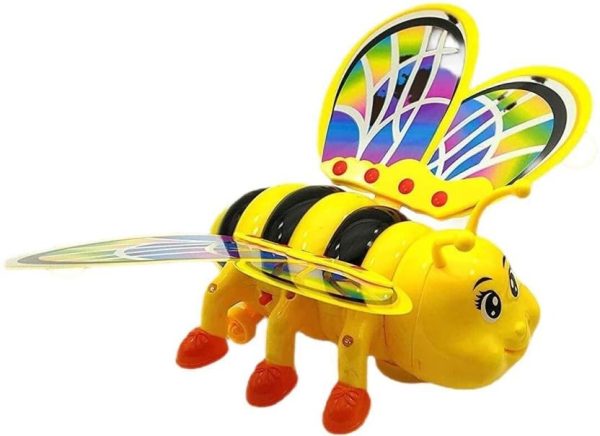 Musical Bee Toy with Flashing Lights & Bump-and-Go Action