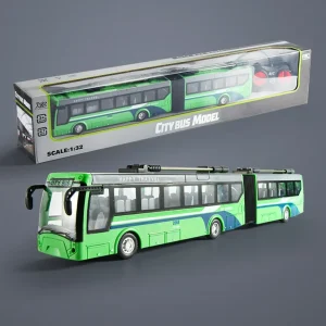Esaierr Remote Control Double-Decker Bus – Electric Toy Car with Lights for Kids & Toddlers