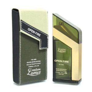 Création Lamis Open Fire Eau de  Spray for Men – 100 ml (Deluxe/Wood‑Spicy Aromatic Fougère)