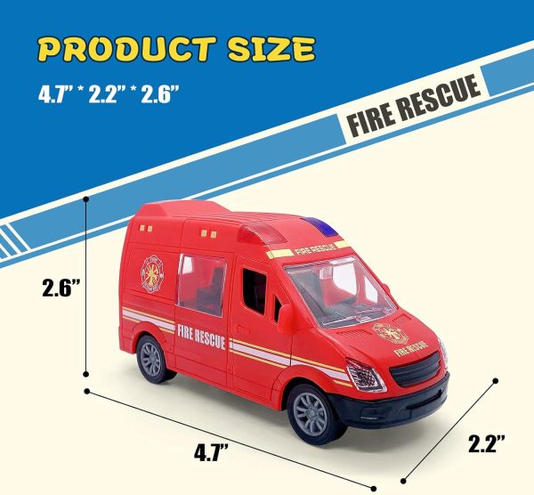 Wikineon Garbage Truck, Police Car & Ambulance Toy Set – Role‑Play Vehicles for Toddlers (Includes Toy Food Truck) - Image 2