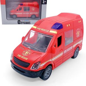 Wikineon Garbage Truck, Police Car & Ambulance Toy Set – Role‑Play Vehicles for Toddlers (Includes Toy Food Truck)