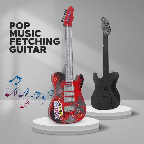 Medivedas Guitar and Microphone Play Set for Kids – Musical Toy with Karaoke Machine, Adjustable Stand Microphone & Light-Up Electric Guitar – Fun Music Gift for Boys & Girls (3–8 Years) - Image 4