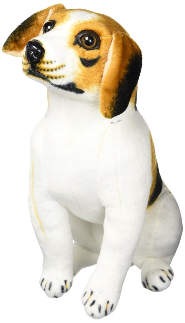 ACY Realistic Plush Sitting Beagle Toy – Lifelike Beagle Puppy Stuffed Animal, Ideal Gift & Décor
