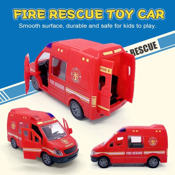 Wikineon Garbage Truck, Police Car & Ambulance Toy Set – Role‑Play Vehicles for Toddlers (Includes Toy Food Truck) - Image 3