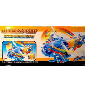Battery Operated Music & Lighting Helicopter Toy – Multi-Color with 360° Rotation & Flashing Lights