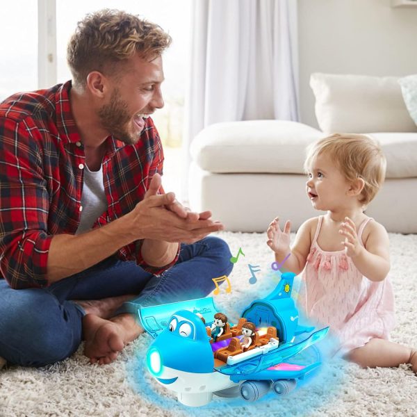 Electric Toy Airplane with LED Lights & Music – Simulation Plane Toy for Kids - Image 3