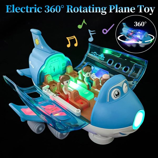 Electric Toy Airplane with LED Lights & Music – Simulation Plane Toy for Kids - Image 2