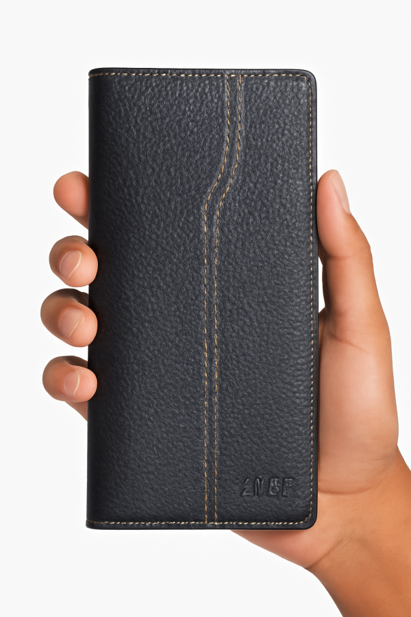 Black Leather Wallet – Stylish and Durable RFID Wallet for Men and Women