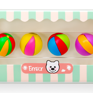 Colorful Beach Ball Erasers - Set of 4 Fun and Vibrant Erasers for Kids and Office Use