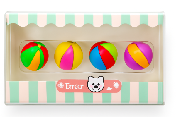 Colorful Beach Ball Erasers - Set of 4 Fun and Vibrant Erasers for Kids and Office Use