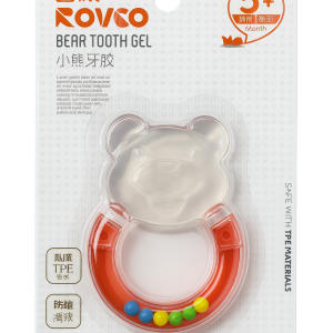 Bear Tooth Gel Teething Toy for Babies – BPA-Free, Soft Silicone Water-Filled Soother – Freezable Teether for 3–12 Months, Bear-Shaped Grip-Friendly Gel Teether