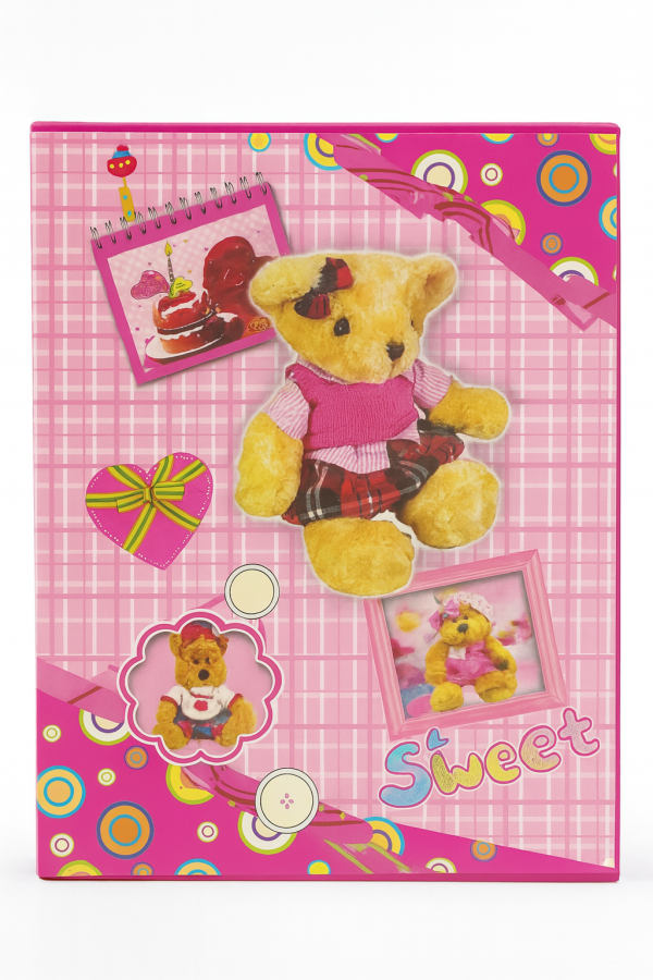 Colorful Teddy Bear Photo Album – Cute Memory Book for Baby, Kids, Birthday Keepsakes & Nursery Gift