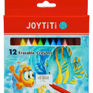 JOYTITi 12 Erasable Crayons Set – Bright and Vibrant Colors for Kids – Non-Toxic and Easy to Erase