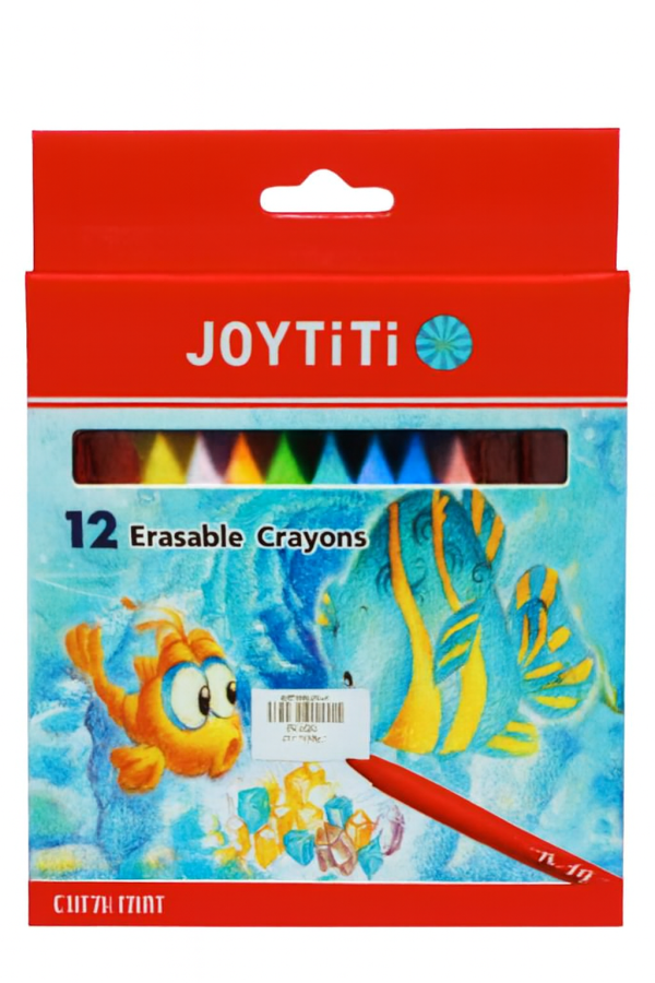 JOYTITi 12 Erasable Crayons Set – Bright and Vibrant Colors for Kids – Non-Toxic and Easy to Erase
