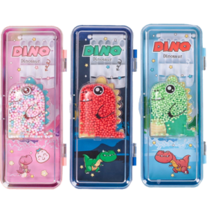 Dinosaur-Themed 2-Layer Pencil Case with Thermo Balls – Spacious, Fun & Durable Stationery Organizer for Kids
