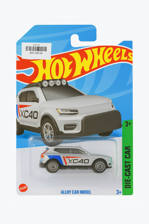 Hot Wheels XC40 Alloy Die-Cast Model Car – 1:64 Scale Metal Vehicle with Pull Back Action – Premium Collectible Toy for Kids & Car Enthusiasts