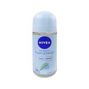 NIVEA Fresh Natural Roll-On Deodorant – 50 ml | 48 h Anti‑Perspirant Protection | Alcohol‑Free Gentle Formula