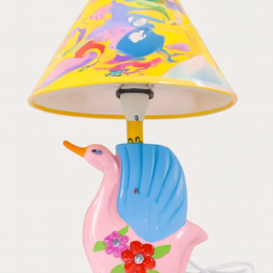 Pastel Duck Lamp with Mickey Mouse Design - Colorful and Whimsical Table Lamp for Kids' Room