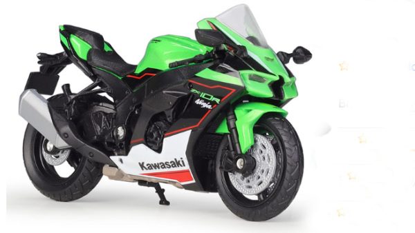 Kawasaki Ninja ZX10-R Diecast Motorcycle Model – Alloy Bike Toy with Workable Shock Absorber for Kids & Collectors