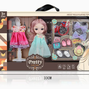 QS Custom Design Educational Doll Set – Pretend Play Toy Gift for Girls & Kids