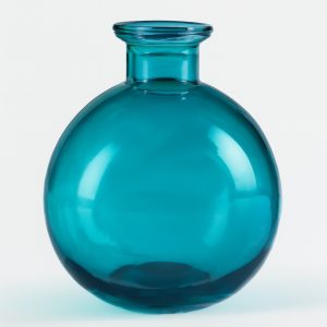 DOKOT Minimalist Glass Vase – Decorative Clear/Light-Tinted Glass for Home & Office Décor
