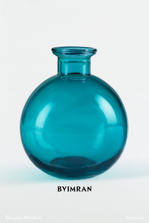 DOKOT Minimalist Glass Vase – Decorative Clear/Light-Tinted Glass for Home & Office Décor