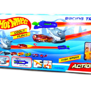 Hot Wheel Shark Attack Track Set – Thrilling Game Track with Loop, Shark, and Racing Car Included