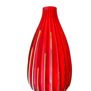 Red Glass Flower Vase – Elegant Decorative Vase for Home, Tabletop, and Event Décor
