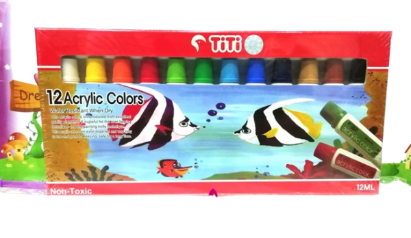 Titi/Joy Titi 12 Acrylic Colors - Vibrant and High-Quality Set for Artists