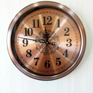 FunkyTradition Copper Elegant Design Wall Clock – Stylish and Timeless Decor for Your Home