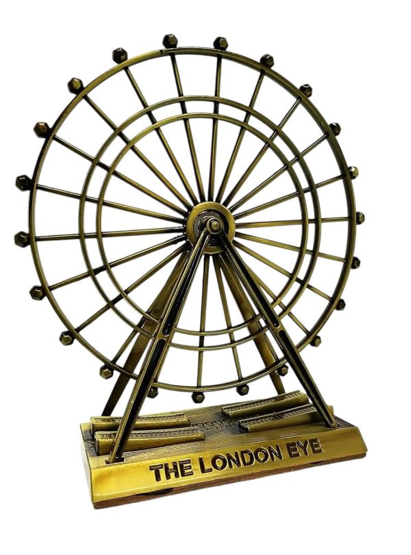 Antique Finish London Eye Metal Miniature Statue – 9.5cm Decorative Showpiece for Home, Office, Car & Gifts - Image 5